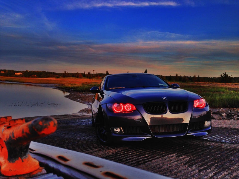 BMW 3 Series Headlight Halo Kit - ORACLE Lighting - LED Projector - Blue - `06-`11